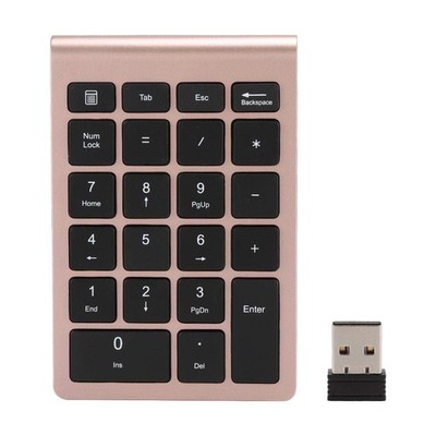 Numeric Keypad, 22 Keys 2.4G Wireless Mini USB Ergonomic Keyboard with Receiv...