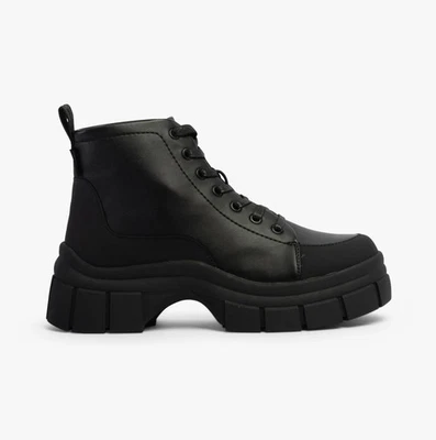 Rocket Dog TRUSTY Womens Comfort Casual Lace-Up Boots-Black