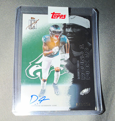 Topps 2025 Signature Class DeVonta Smith Eagles Auto Green Parallel 023/150 (94)