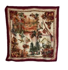 ARTISTIC women  s Silk Scarf Featuring An Equestrian Design M.in.italy 32"/35"