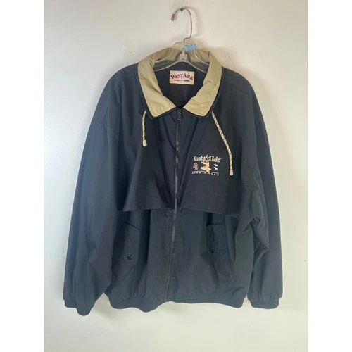 Vintage Westark Knight & Hale Game Calls Jacket Mens XL Black Hunting Bomber - product listing photo