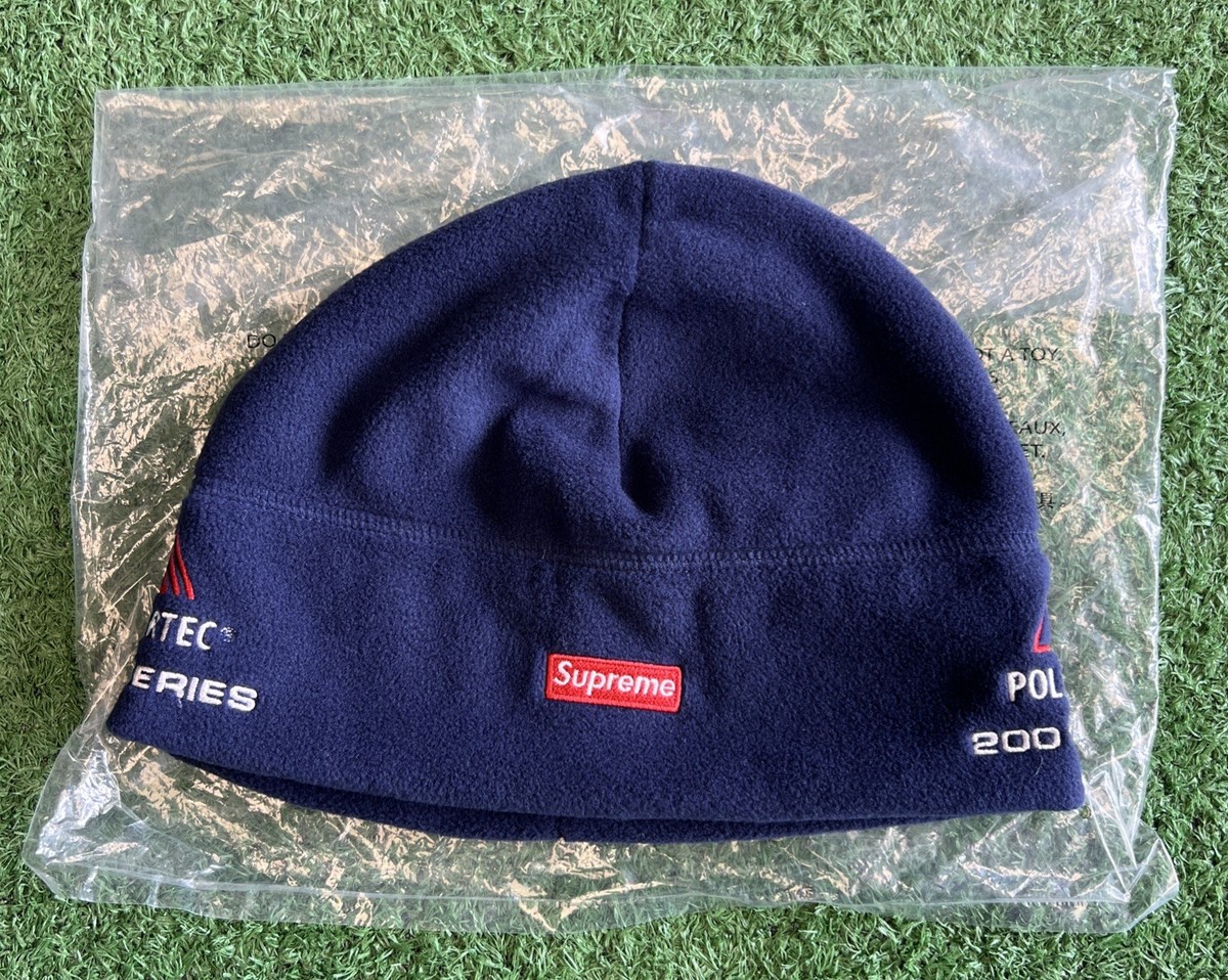 New Supreme Polartec Sport Beanie Navy Blue FW25 One Size Fit All