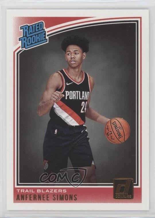 2018-19 Panini Donruss Rated Rookies Anfernee Simons #186 2u3