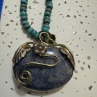 Dumortierite Turquoise Pendant Necklace  — photo 2