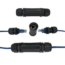 2 PCS Waterproof RJ45 Coupler IP68 Shielded Ethernet Connector CAT6 CAT5E LAN
