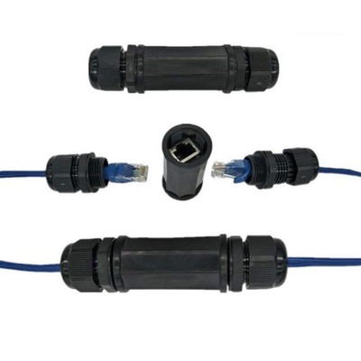 2 PCS Waterproof RJ45 Coupler IP68 Shielded Ethernet Connector CAT6 CAT5E LAN