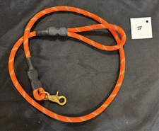 4' Four Foot Handmade Pet Leash - Orange - Reflective - Climbing Rope - (IV)