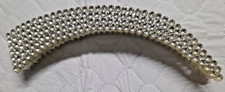 Banana Clip Hair Accessory Cincher 6" Rhinestone Look Bling Taiwan 1990s Vintage