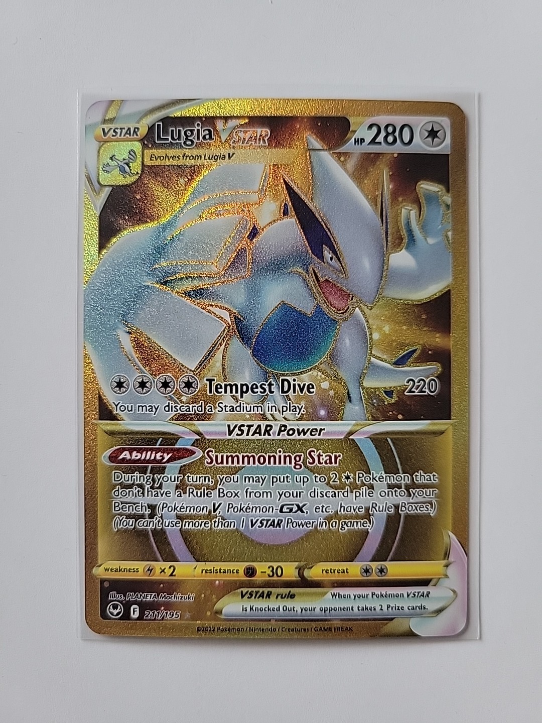 Lugia VSTAR (Secret) 211/195 Swsh12: Sword & Shield - Silver Tempest Holo NM
