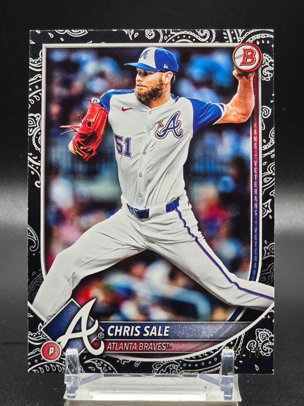 2025 Bowman - Chris Sale #82 Black Pattern 5/10