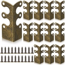 12 Pcs Brass Baseboard Corner Protectors Skirting Board Corner Protectors Vin.