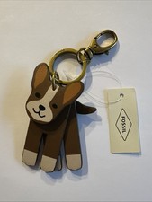 NWT Fossil Accessories Sofia Keyfob Dog Charm...