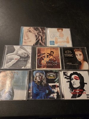 Lot Of 3 Madonna + 5 Celine Dion CDs: Look At The Picture 