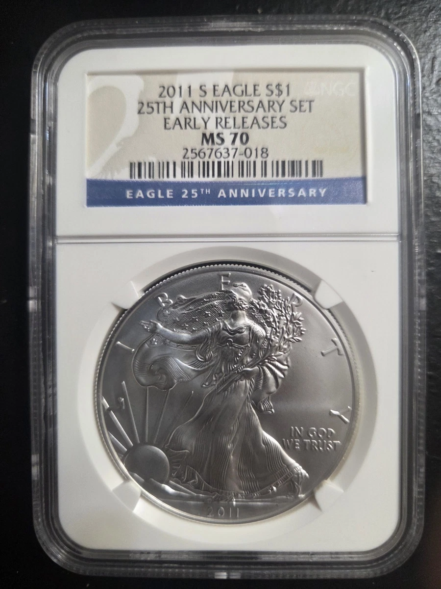 American Eagle MS 70 Graded 2011 Silver Bullion Coins for sale | eBay