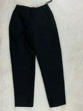 Womens Dress Pants Black Size 6 petite Back Zip Straight Leg Fully Lined