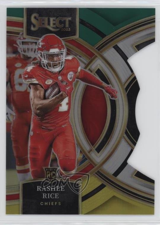 2023 Panini Select Green & Yellow Prizm Die-Cut Rashee Rice #132 Rookie RC 11qd