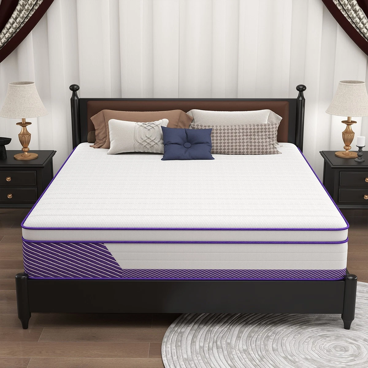 12 Inch King Mattress Gel Memory Foam Pocket Spring Medium Firm Bed in a Box
Opens in a new window o