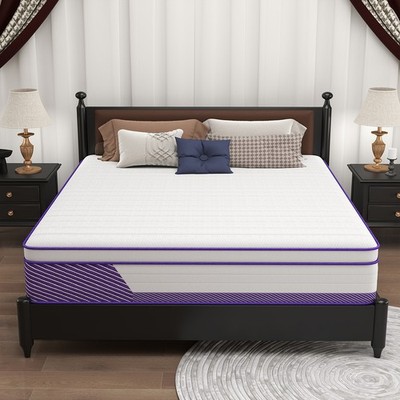 12 Inch King Mattress Gel Memory Foam Pocket Spring Medium Firm Bed in a Box