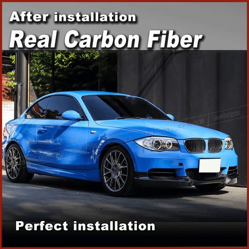 Real Carbon Front Lip Spoiler for BMW E82 E88 135i 120i 130i MTech Bumper 08-13 - Picture 2 of 8