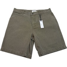 Taylor Stitch Heavy Duty Canvas Denim Camp Shorts 32 Stone Olive Green NEW NWT