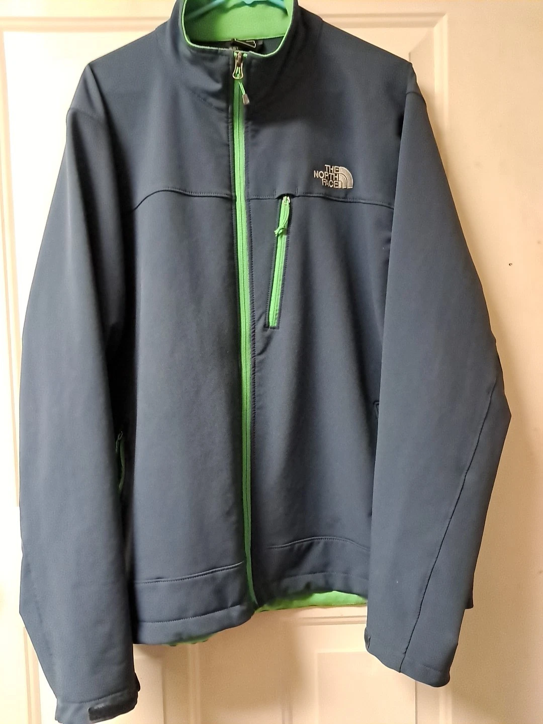 The North Face Mens XL Full Zip Waterproof Jacket. Blue & Green