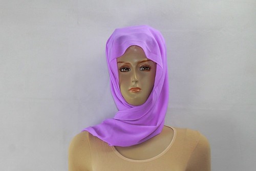 Bufanda de gasa 20 colores lisos pañuelo para la cabeza estola bufanda pañuelo pañuelo para el cuello - Imagen 12 de 45
