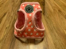 Dog Harness Pink Polka Dot Size “X-Small” Beauty Zoo Harness 