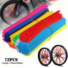 72x Motorcycle Dirt Bike Spoke Skins Covers Wraps Wheel Rim Guard Protector