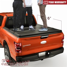 Tri-fold Hard Solid Tonneau Cover 6ft Short Bed For Toyota Tacoma Truck 2005-18 Tri-fold Hard Solid Tonneau Cover 6ft Short Bed For Toyota Tacoma Truck 2005-18