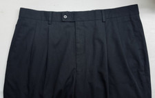 Louis Raphael Tailored Pants Mens Size 38X30 Black Pleated Cuffed Good Condition