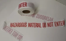 Roll of Red/White Hazardous Material Do Not Enter Danger Barricade Tape 3"