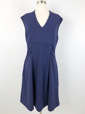 Eliza J Women's Sheath Dress Navy Blue Size 10 Sleveless Textured Lined 