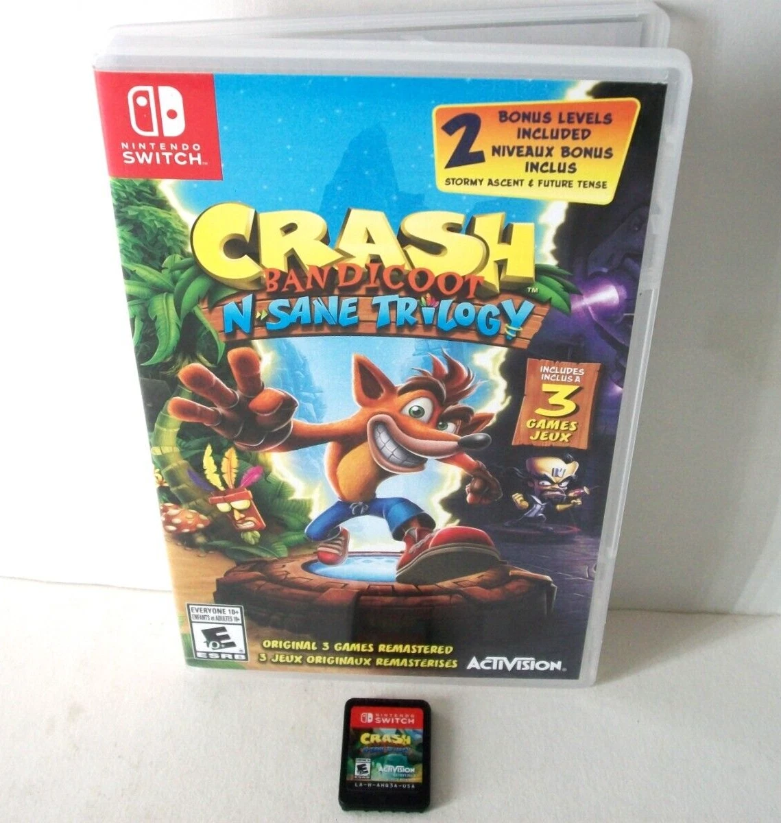 Crash Bandicoot N Sane Trilogy Nintendo Switch Game Warped 3 Games NSane  Insane