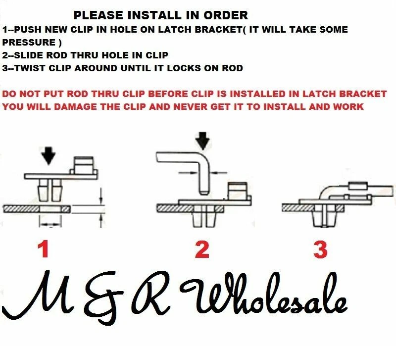 Зажимы штока для ручки задней двери Chevrolet C/K C1500 C2500 C3500 Silverado & GMC TG-01 - Изображение 4 из 4