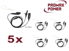 5x PTT Acoustic Tube 2-Wire Earpiece for Hytera Radios PD700 PT560 PD792EX PD982