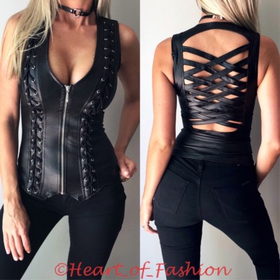 lace zip front top