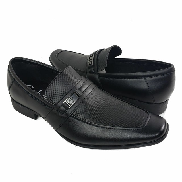 calvin klein bartley diamond leather loafers