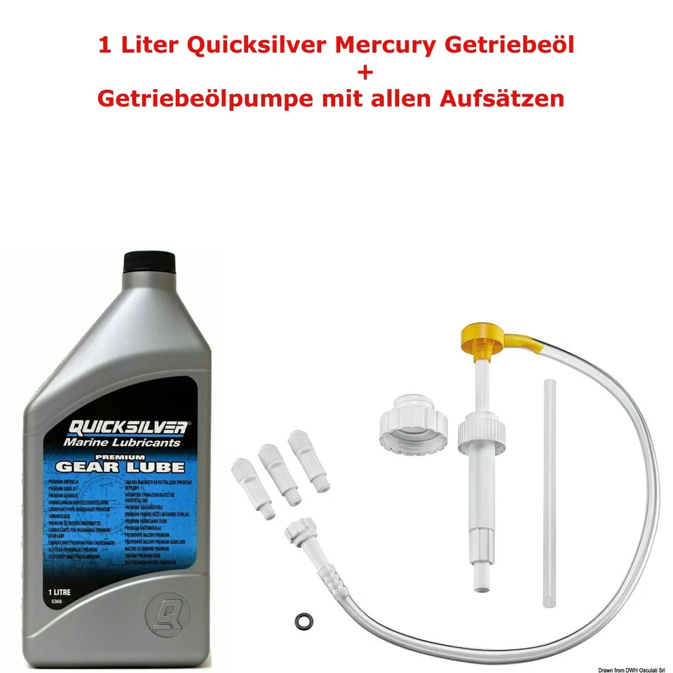 MOTUL Quicksilver Mercury Premium Getriebeöl mit Getriebeölpumpe für Außenborder