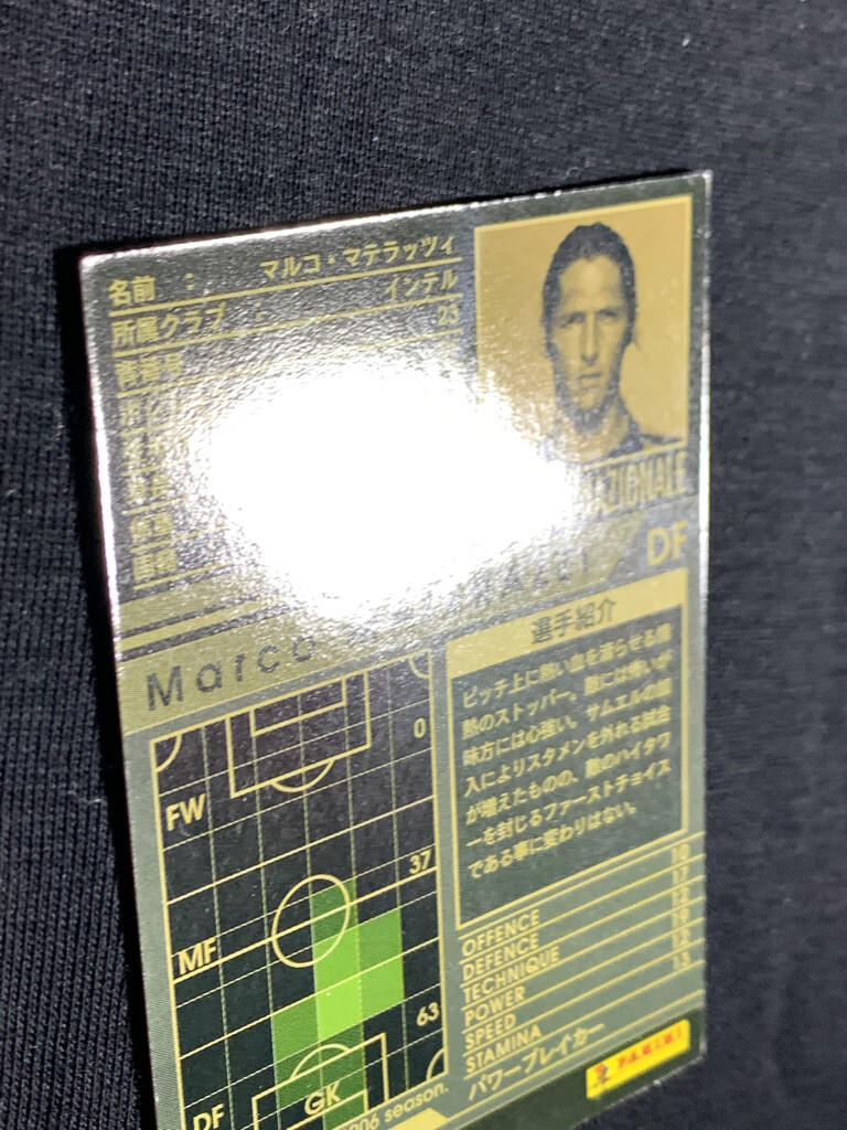 Marco Materazzi WCCF PANINI soccer card Japan sports 196/336