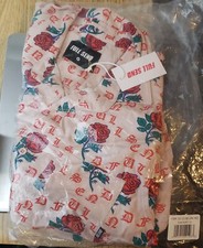 Brand New May 2022 Sealed Full Send Roses Button-Up Shirt Light Pink Size M