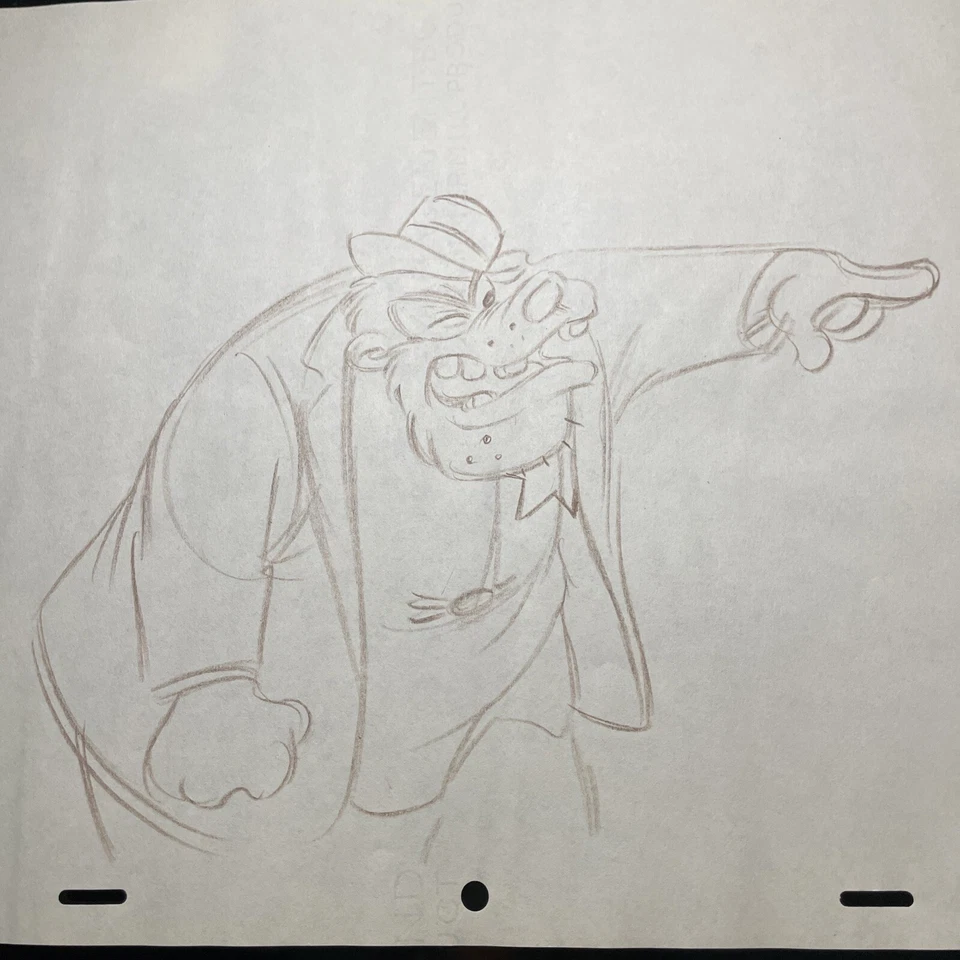 WALT DISNEY Animación Celular 1940’s GOOFY PEG LEG PETE Producción Arte Dibujos Animados I22 Foto 2 de 4