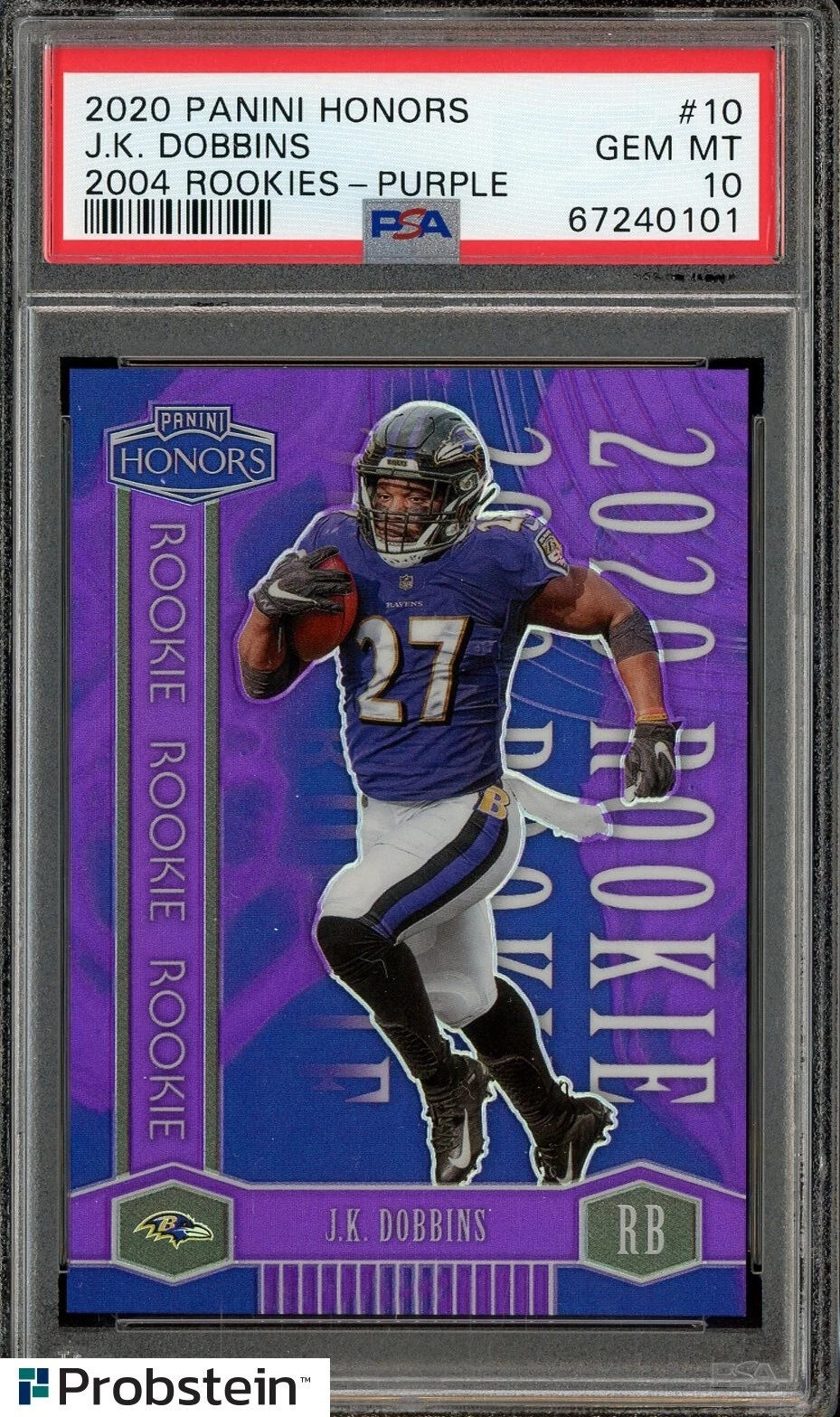 JK Dobbins Panini Honors 2004 Rookies #10 Purple