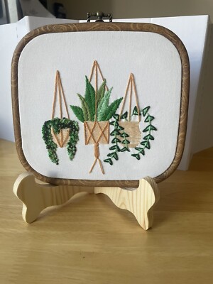 Handgefertigte Blumenstickerei Wandbehang perfektes Geschenk für jeden Anlass 