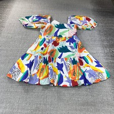 New Oliphant Dress Womens Small  1147V Bubble Skirt Mini Dress Floral Purple