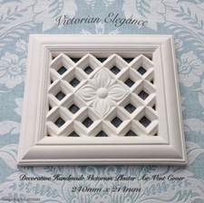 Handcrafted Victorian Plaster Air Vent Cover - 240mm X 214mm (Mesh Included)