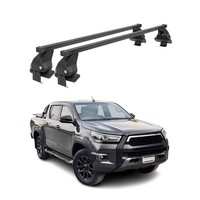 Menabo DachträGer GrundtäGer FüR Toyota Hilux 2015-2026 50Kg Stahl Schwarz 2 Tlg