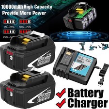 2PACK For Makita 18Volt 10.0Ah LXT Li-Ion Battery BL1860B BL1830 BL1850 /Charger