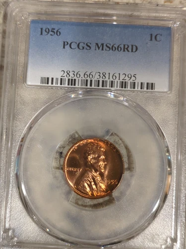1956   RED PCGS MS-66  Lincoln BU   coin uncirculated cent  Whole Set Listed