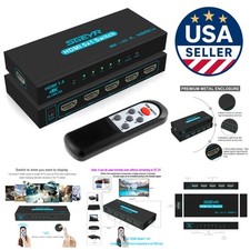 5-Port HDMI Switch with IR Remote - Supports 4K 30Hz and Easy Device Switching