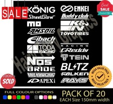 20 adesivi e decalcomanie sponsor racing per JDM EDM Race Turbo Drift Set LOWRIDER